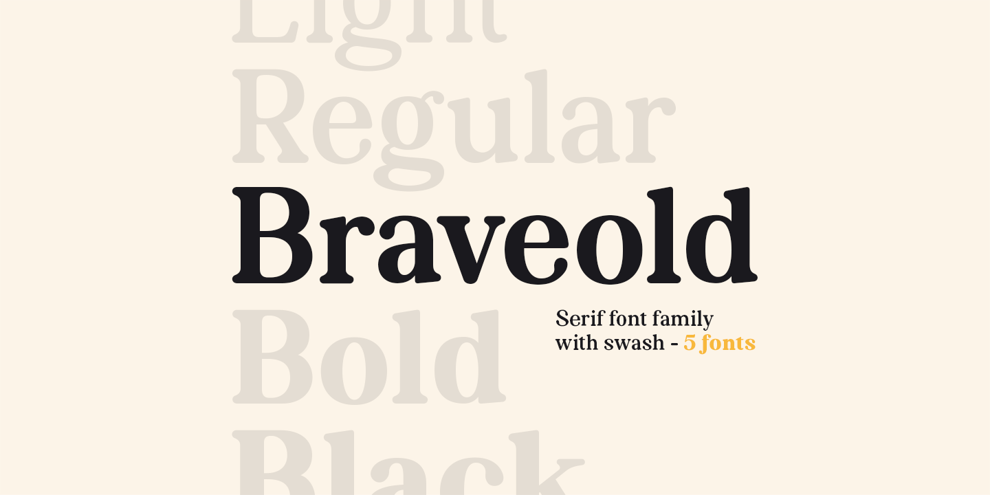 Beispiel einer Braveold-Schriftart